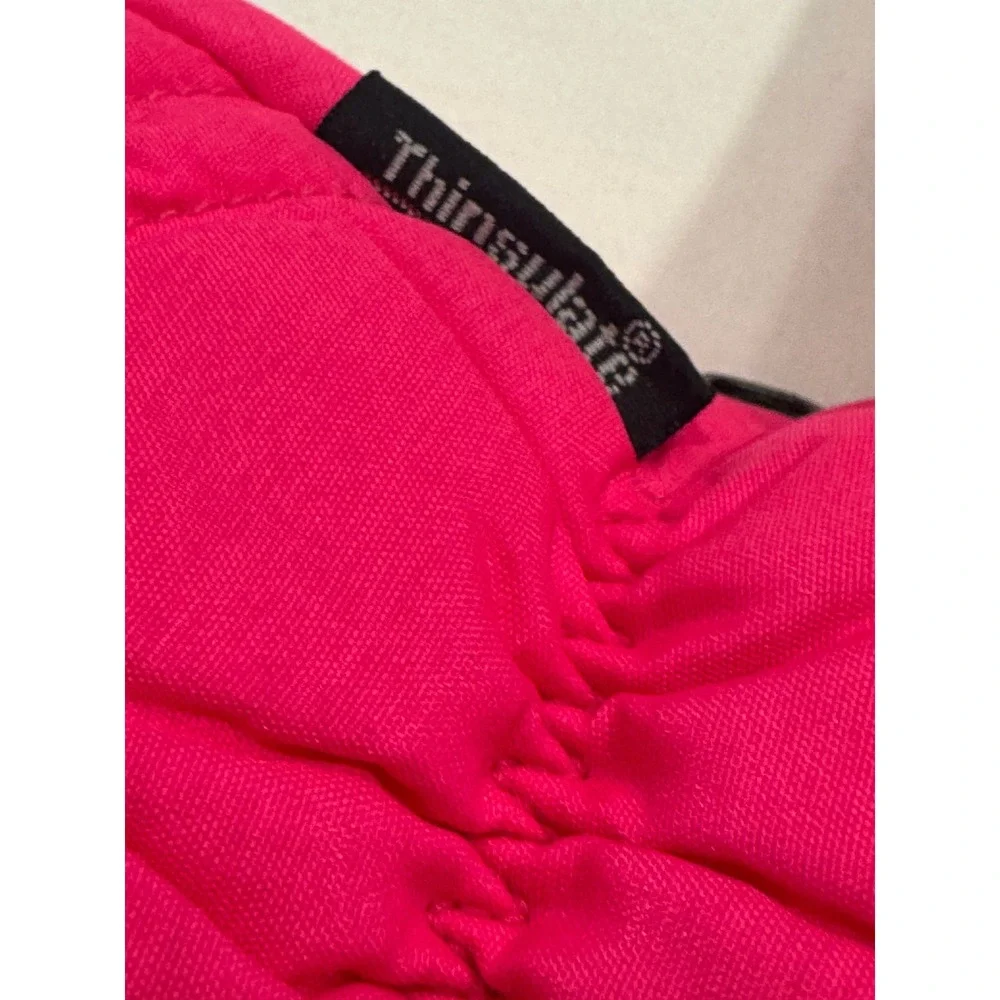 Thinsulate Winter Gloves Thermal Insulated Ladies L Hot Pink Neon Ski Excellent